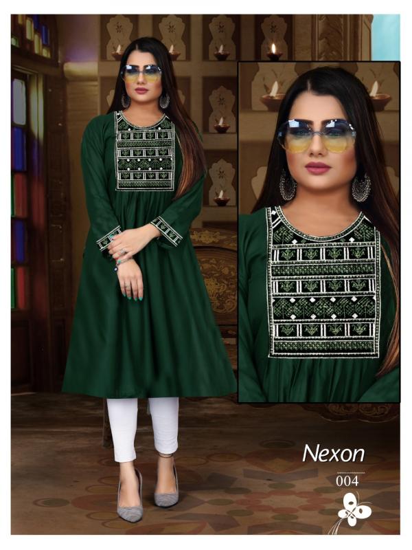 Trendy Nexon Vol 2 Rayon Designer Kurti Collection